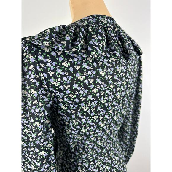 NWT English Factory Size XS Floral Wrapped Mini Dress Ruffles Feminine - Picture 11 of 16